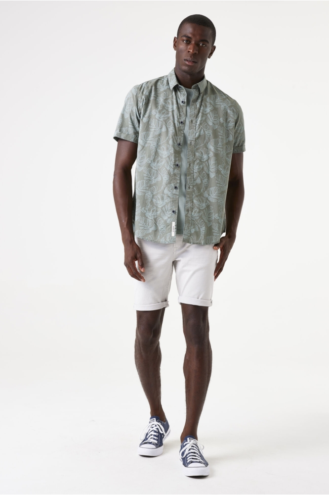 OVERHEMD MET PRINT F51092 2050 SAGE GREEN